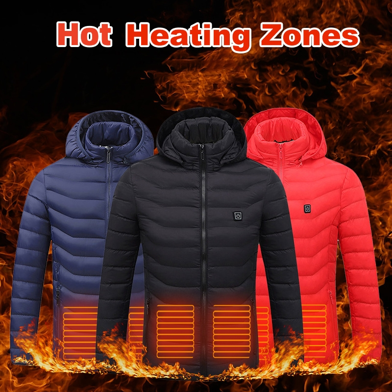 Men Autumn And Winter high quality Heated Vest Electric Heated Jackets Men Graphene Heat Coat USB Heating Padded Jacket